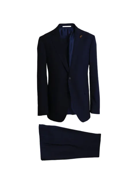 Pal Zileri logo-pin single-breasted suit