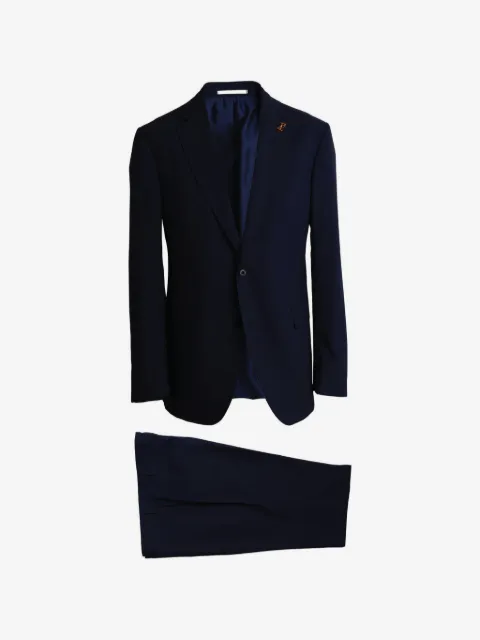 Pal Zileri logo-pin single-breasted suit
