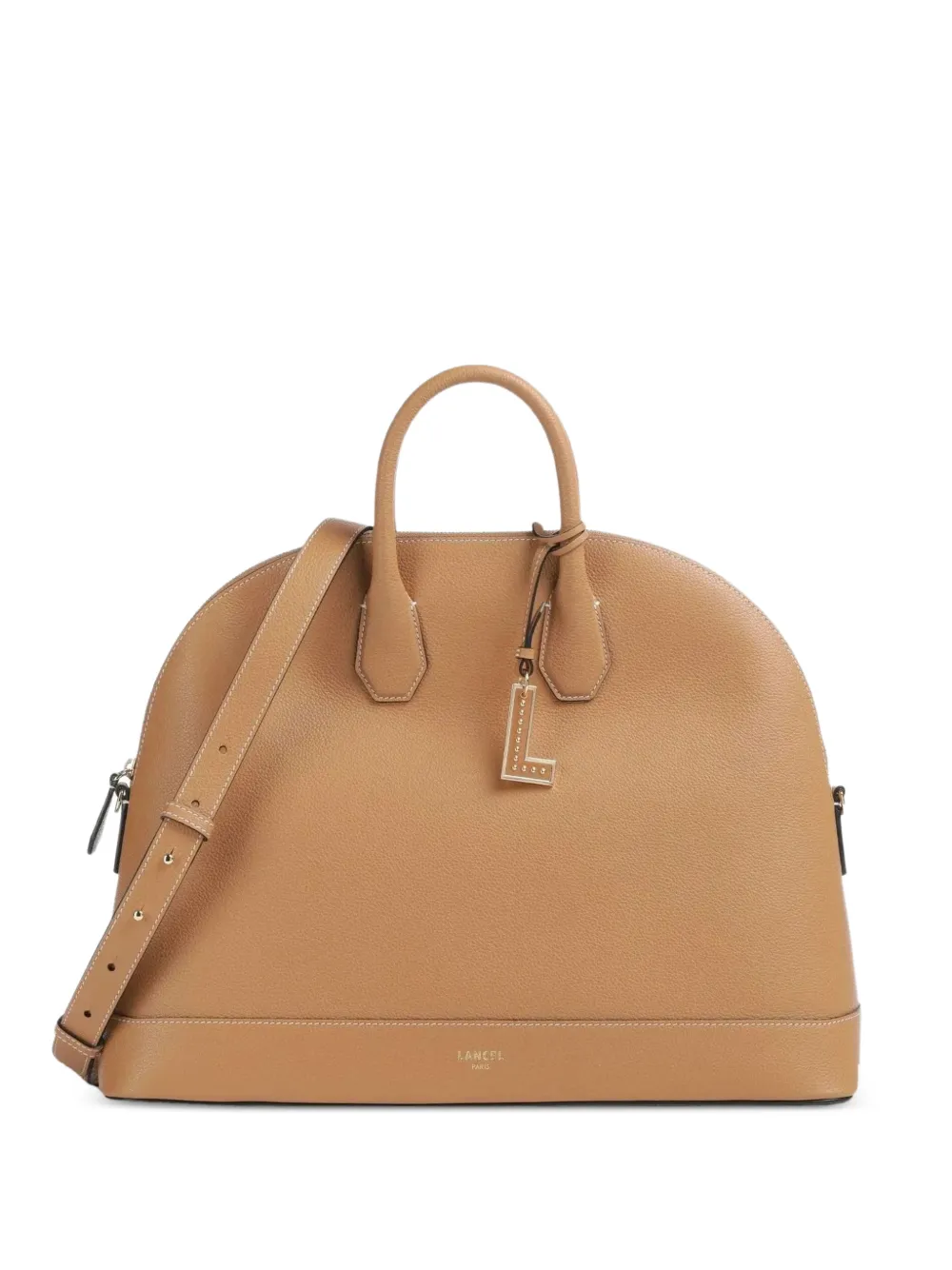 Lancel Belleville Bugatti top-handles leather bag - Neutrals
