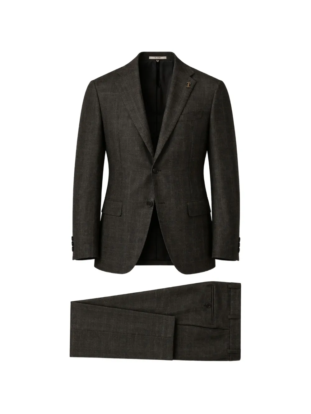 Pal Zileri check-pattern single-breasted suit - Marrone