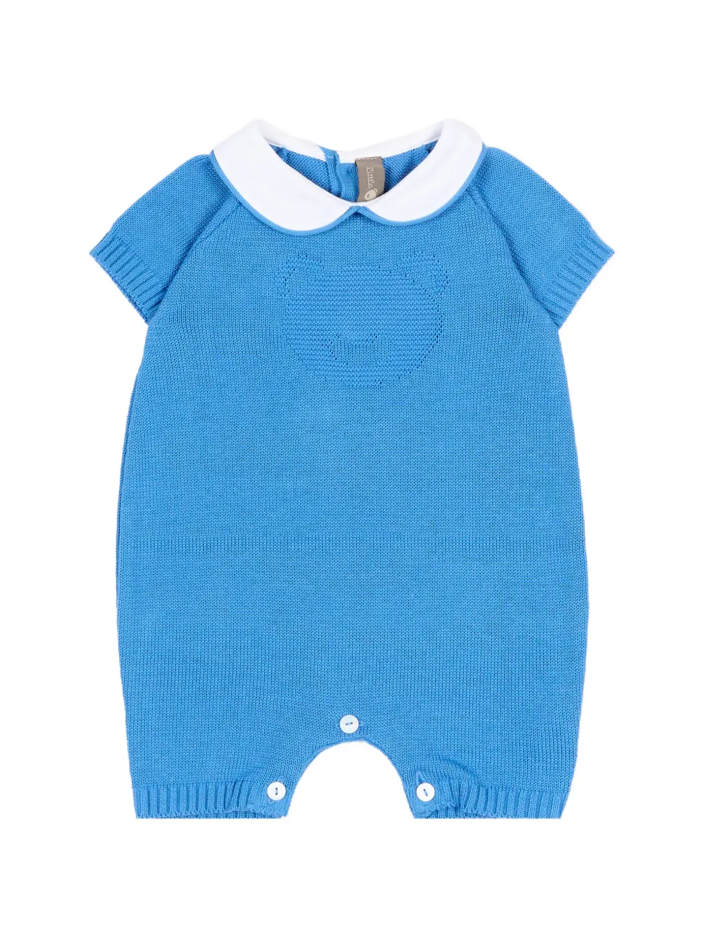 Little Bear bear-appliqué romper - Blu