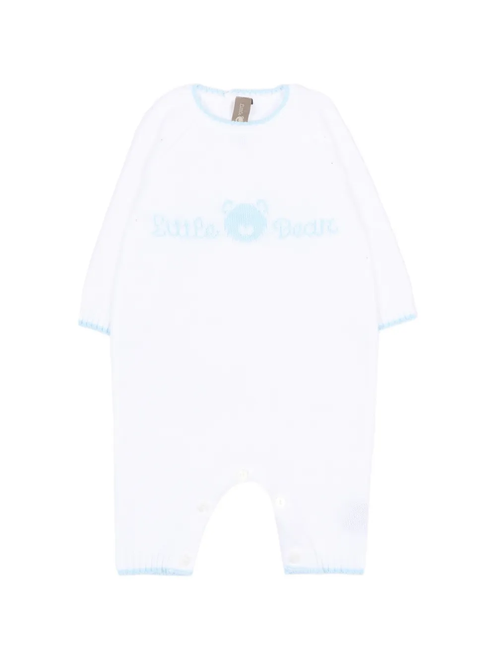Little Bear bear-motif romper - Bianco