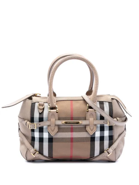 Burberry Pre-Owned 2000-2017 Small House Check Canvas Bridle Gladstone satchel