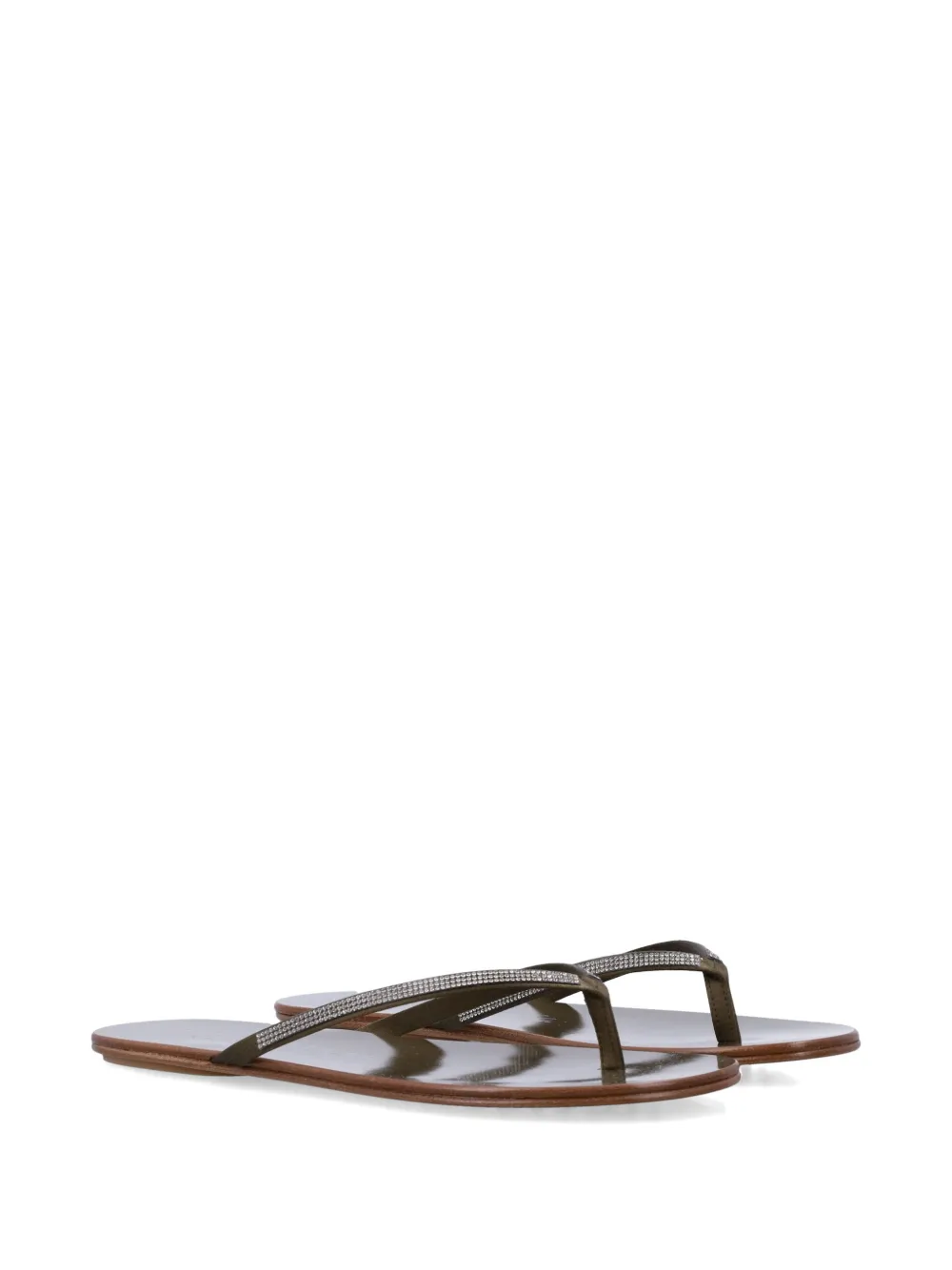 Pedro Garcia Prune rhinestone-embellished sandals Groen