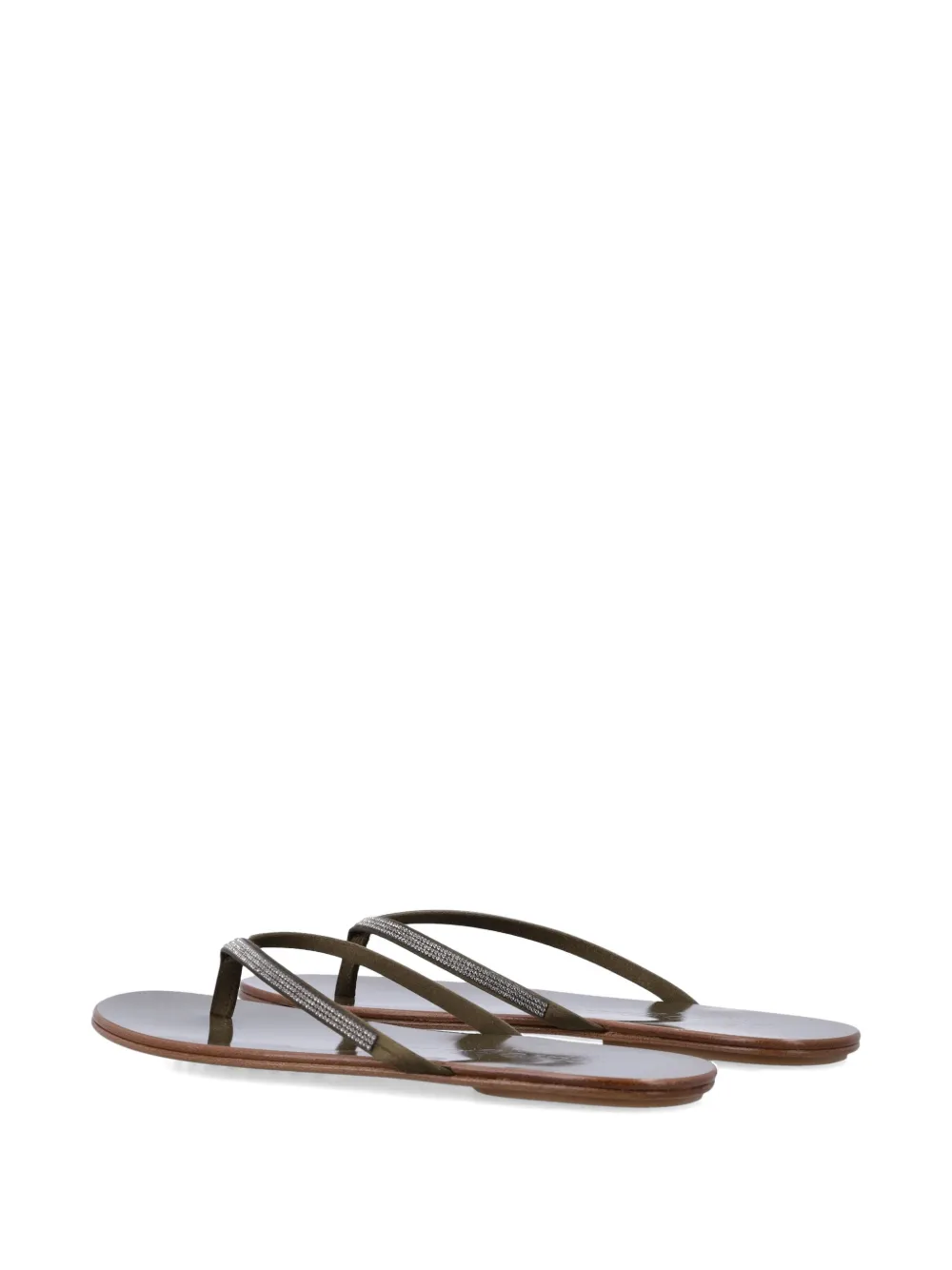 Pedro Garcia Prune rhinestone-embellished sandals Groen