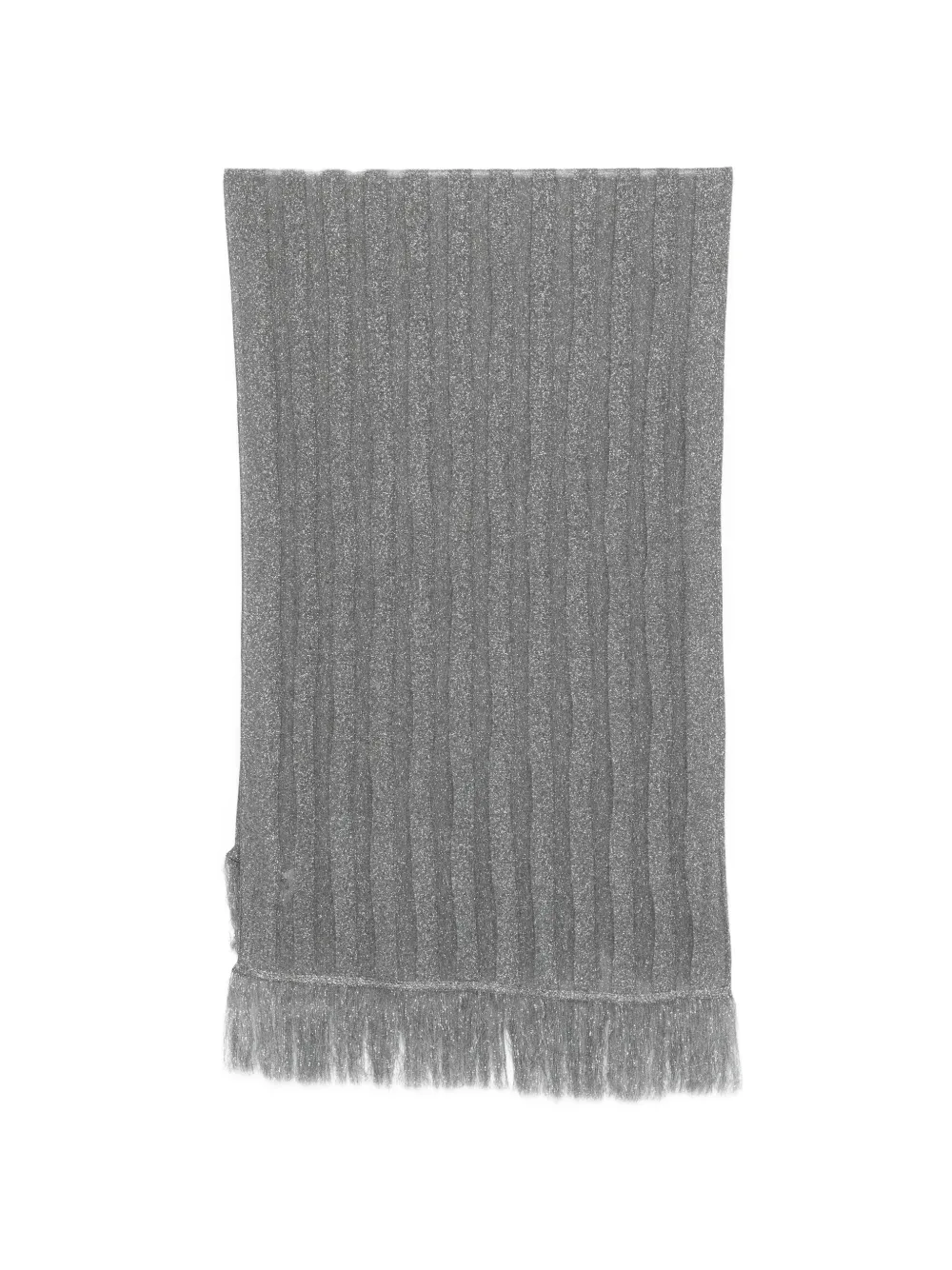 Neera fringed lurex-detail scarf - Grigio