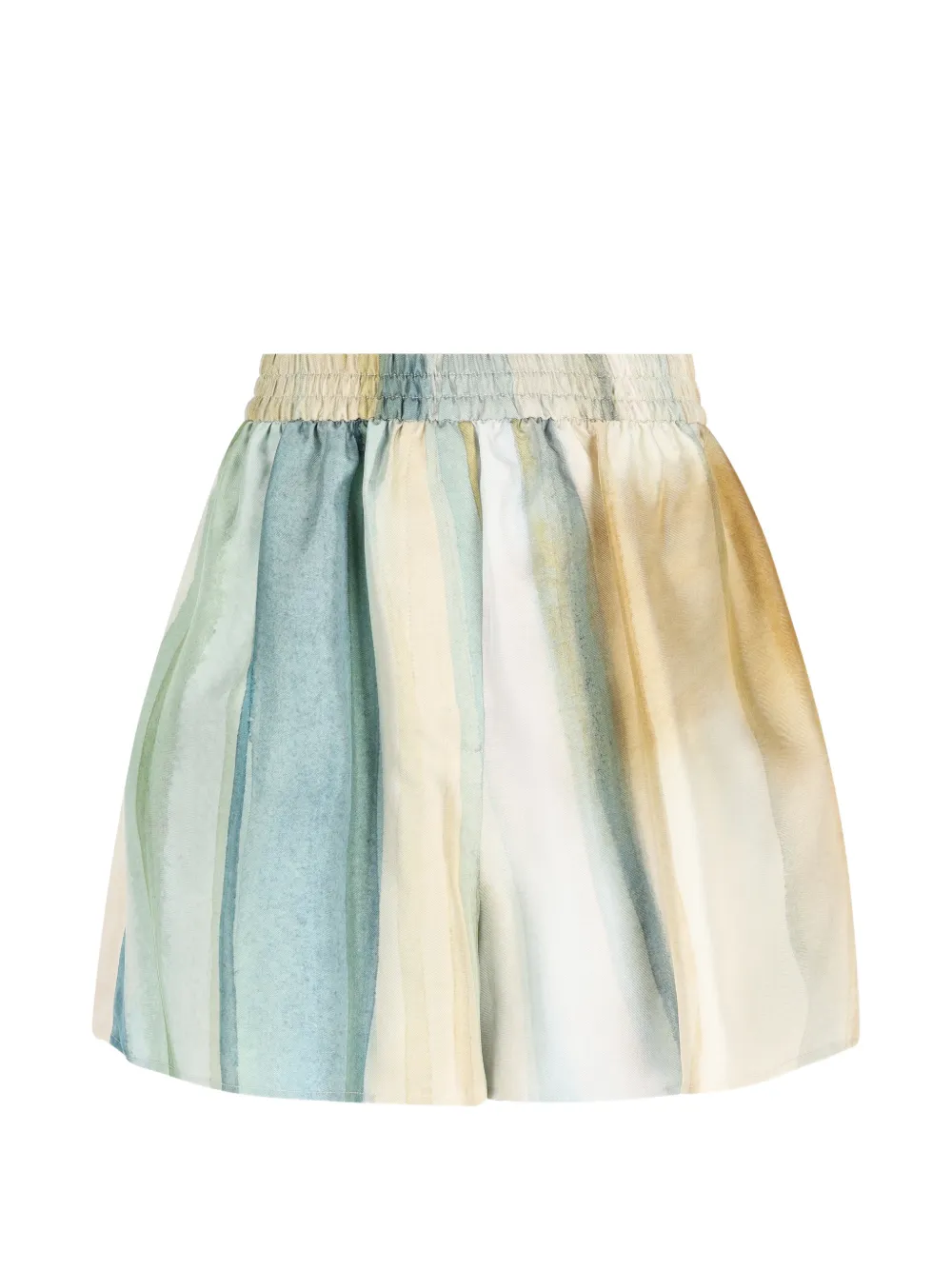 Loro Piana Gestreepte zijden shorts met elastische tailleband Blauw