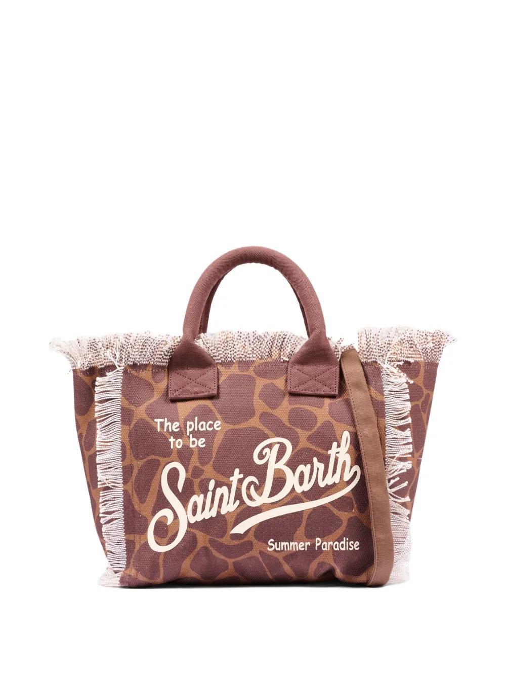MC2 Saint Barth Kids fringed-detail tote bag - Marrone