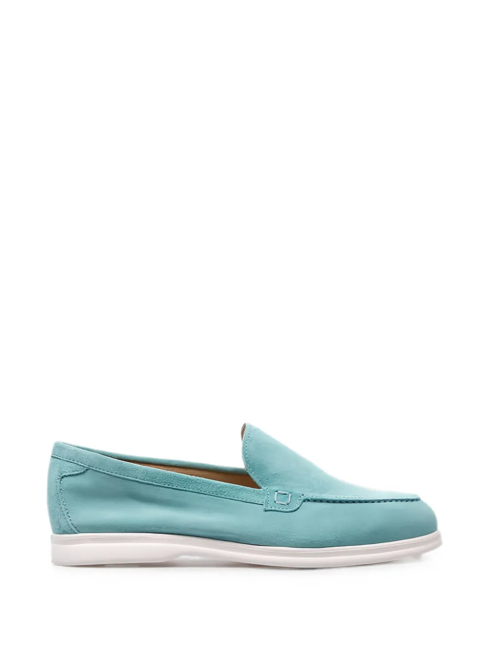 Doucal's suede almond-toe loafers - Blu