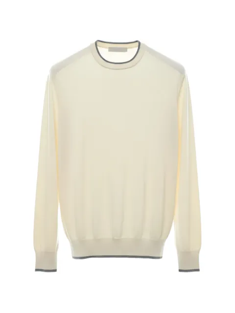 Tombolini contrast-trim crew-neck sweater