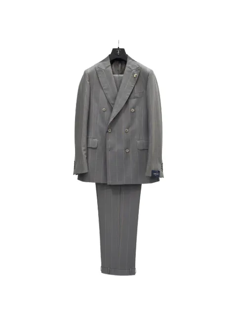 Tombolini double-breasted pinstriped suit