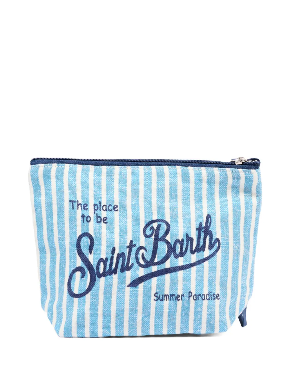  Mc2 Saint Barth Striped-pattern Pouch - Blue 