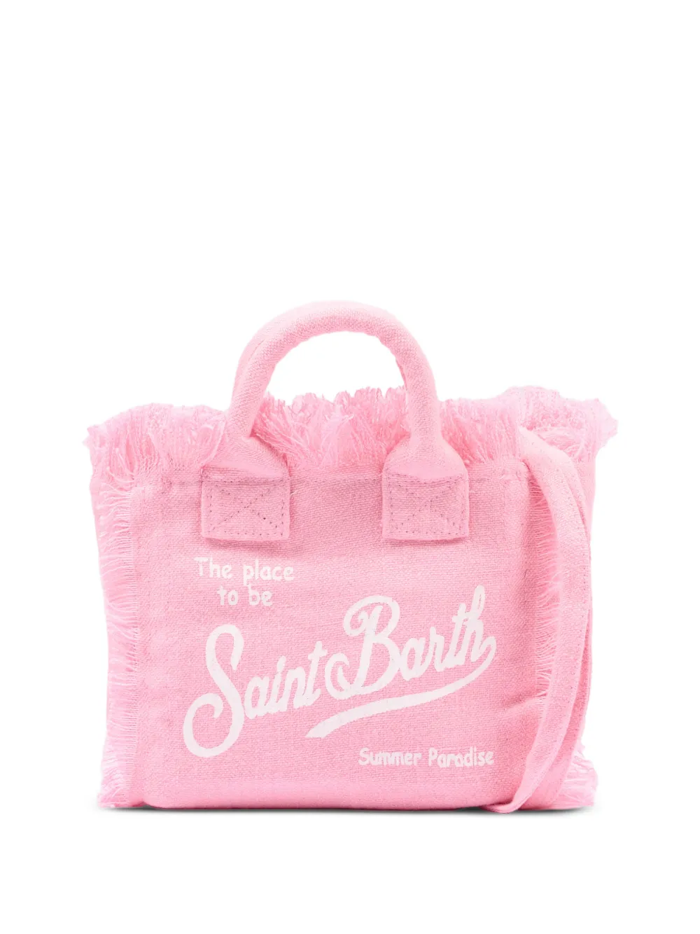 MC2 Saint Barth Kids mini Vanity fringe-detail tote bag - Rosa