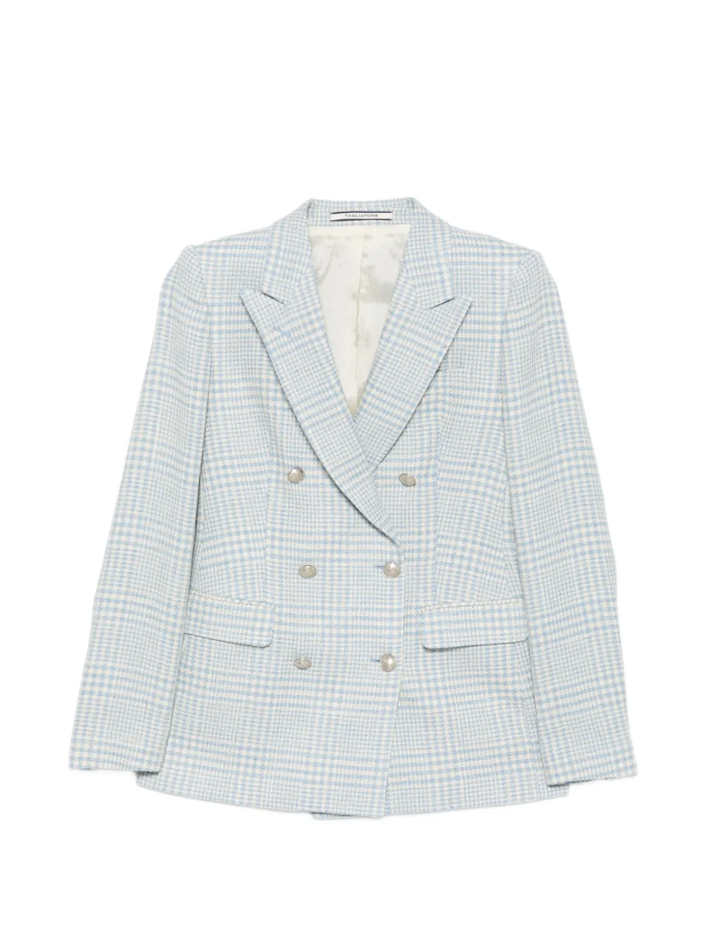 Tagliatore Parigi checked double-breasted blazer - Blau