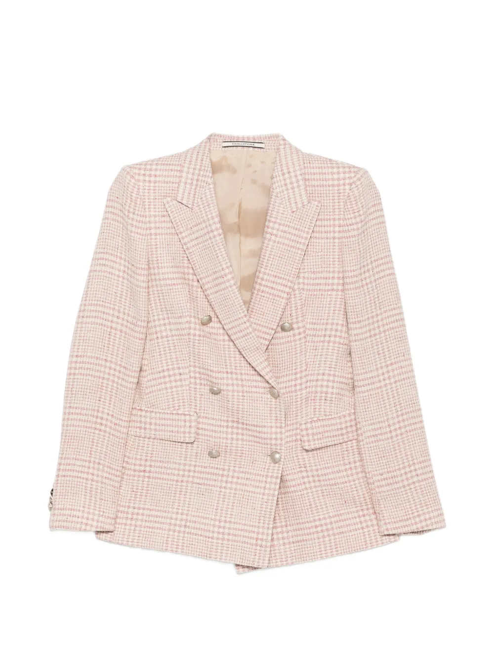 Tagliatore Parigi checked double-breasted jacket - Pink