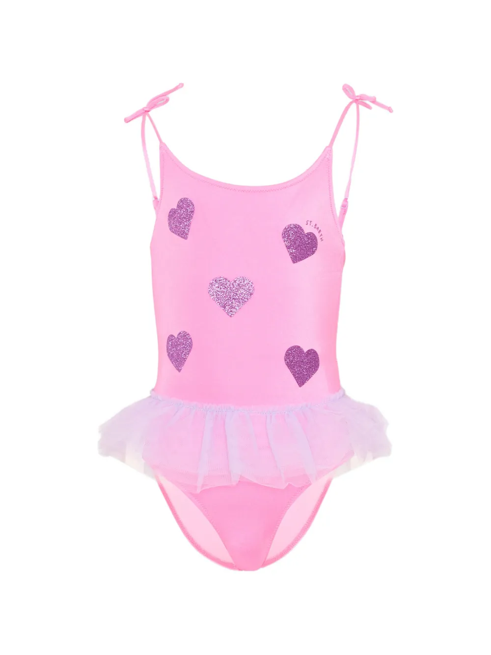 MC2 Saint Barth Kids heart-print swimsuit - Rosa
