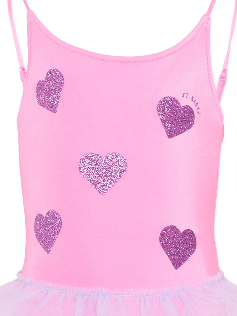  Mc2 Saint Barth Kids Heart-print Swimsuit - Pink 