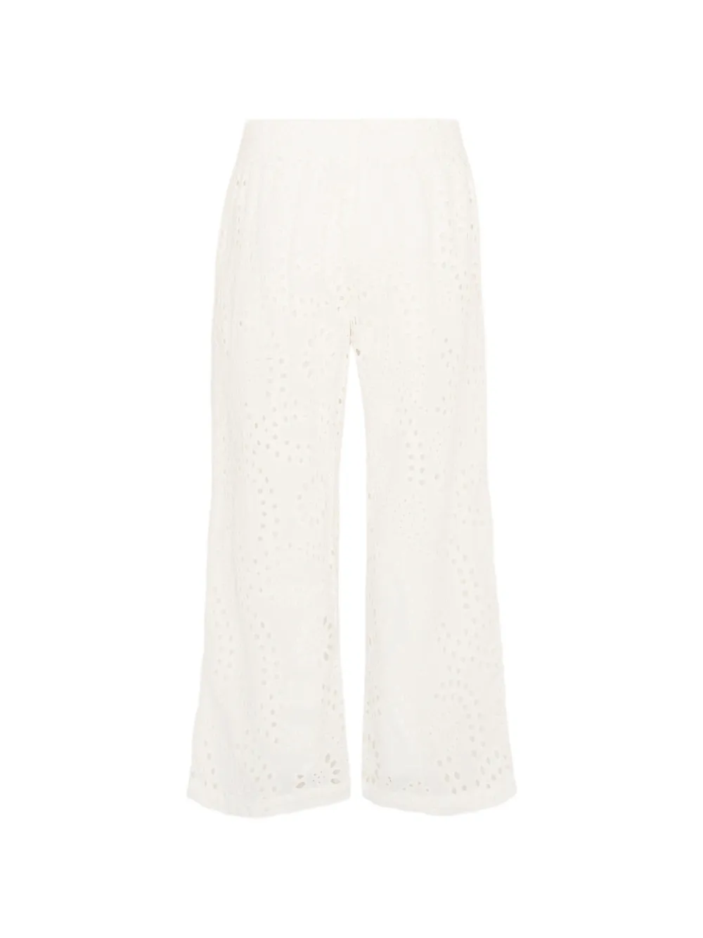  Mc2 Saint Barth Kids Eyelet-design Trousers - White 