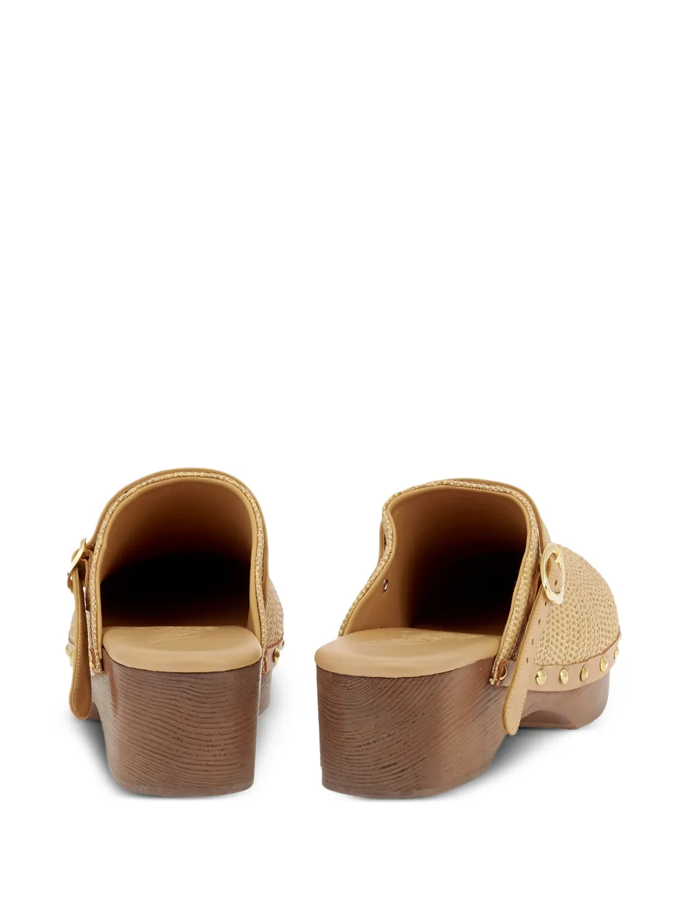  Ancient Greek Sandals Classic Studded Buckle Clogs - Neutrals 