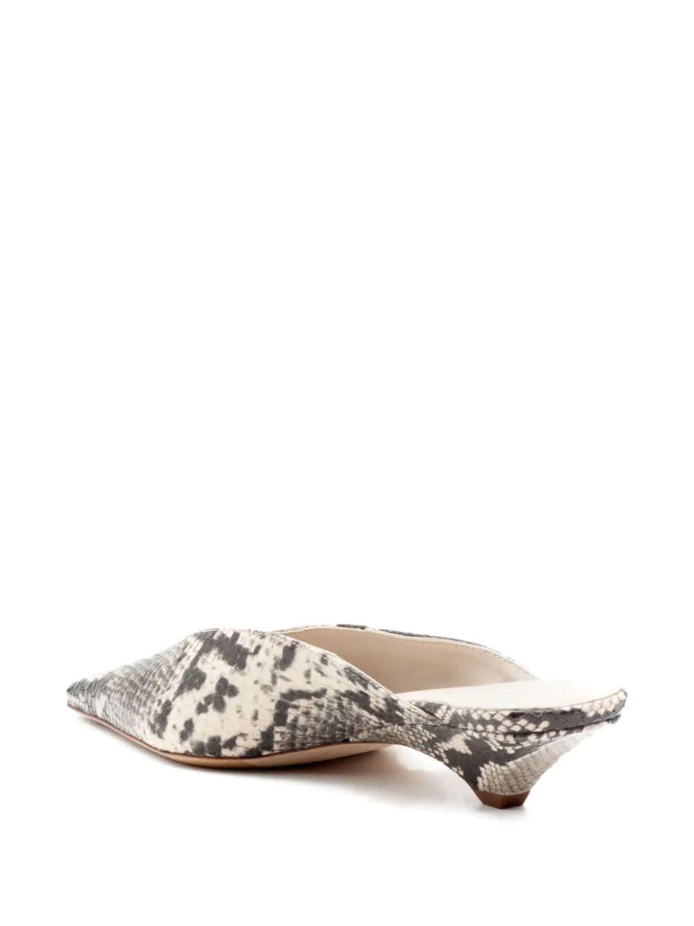  Vic Matie Python Print Mules - White 