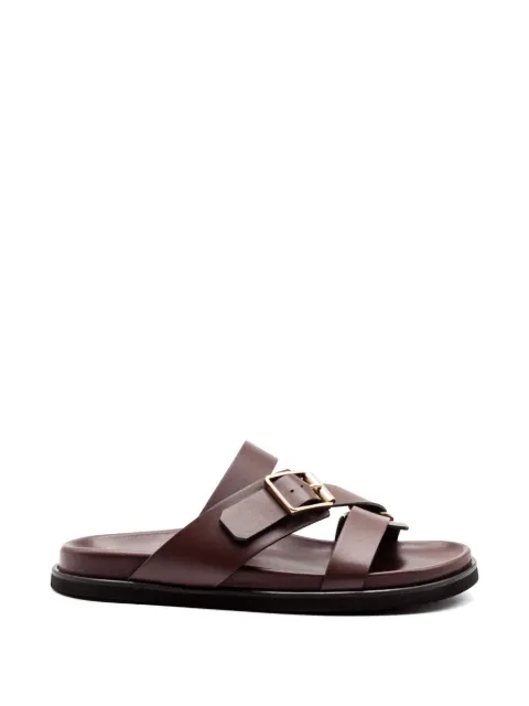 Donnarì double strap buckle leather sandals