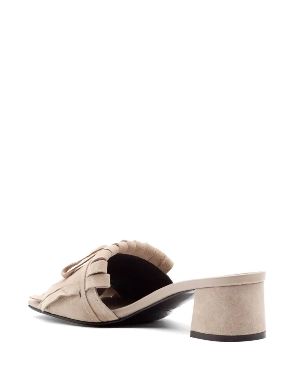 Donnarì Sabot sandalen met franje Beige