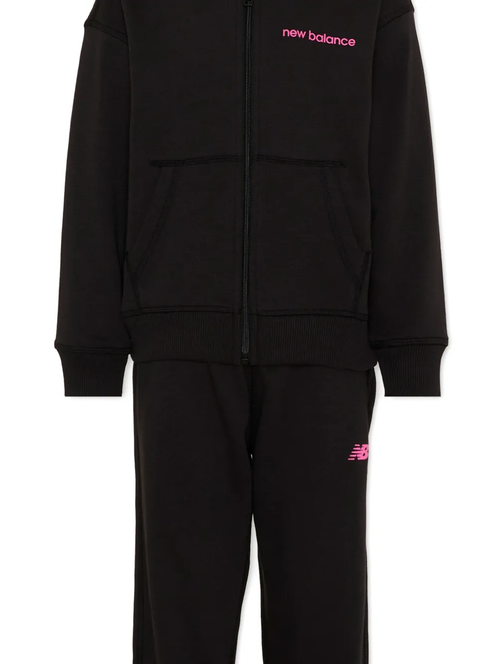 New Balance Kids Trainingspak met capuchon Zwart
