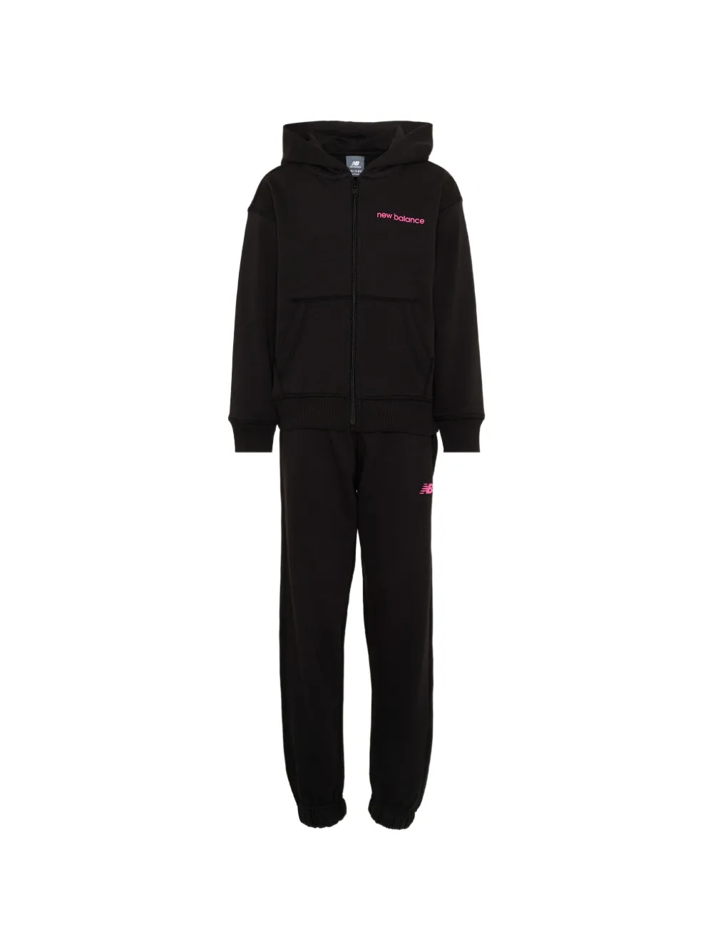 New Balance Kids logo-print hooded tracksuit set - Nero