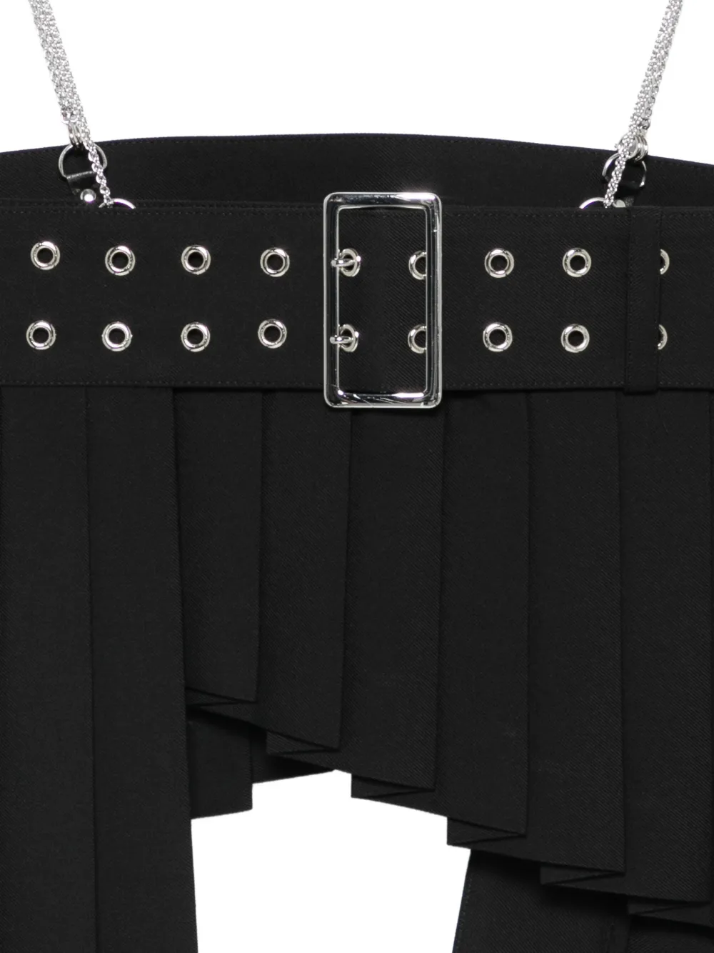 Noir Kei Ninomiya Jack met plooien en ceintuur Zwart