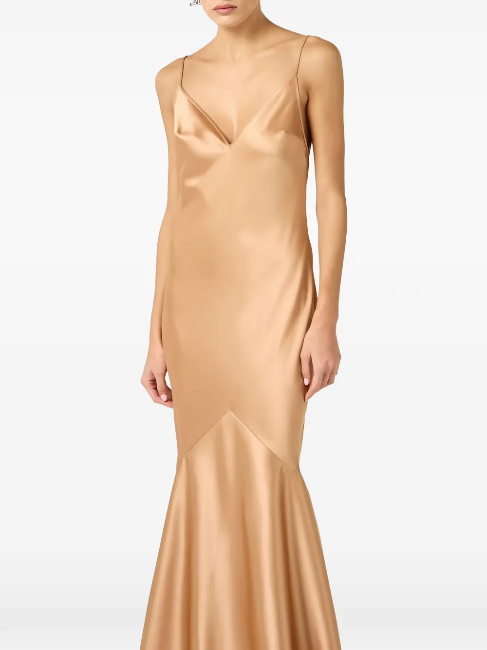 Elisabetta Franchi Maxi-jurk met V-hals en smal bandje Roze