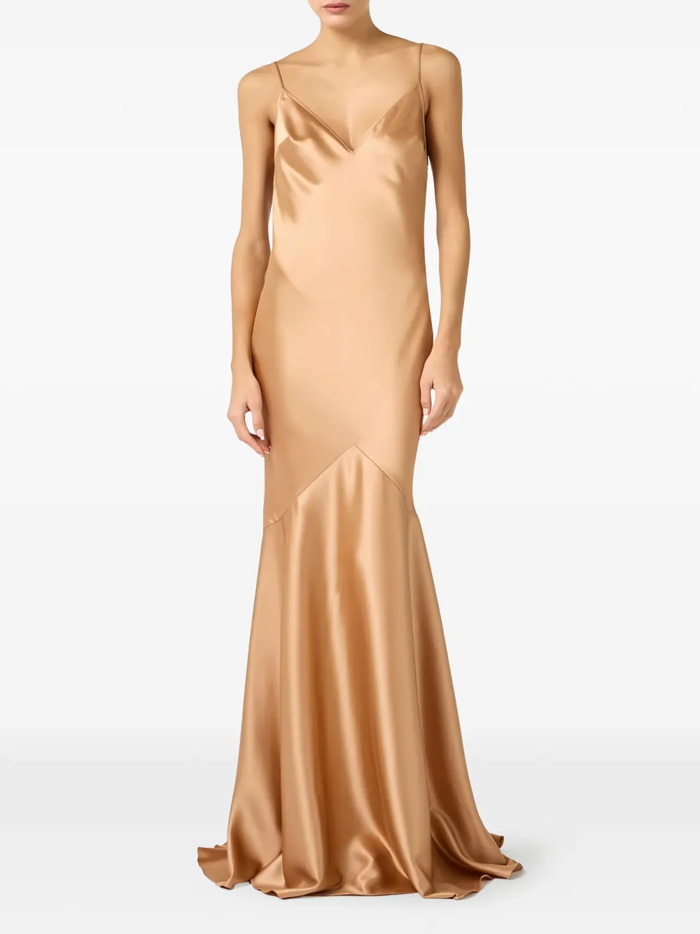 Elisabetta Franchi Maxi-jurk met V-hals en smal bandje Roze