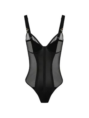 Elisabetta Franchi シアーニット ボディスーツ | ブラウン | FARFETCH JP