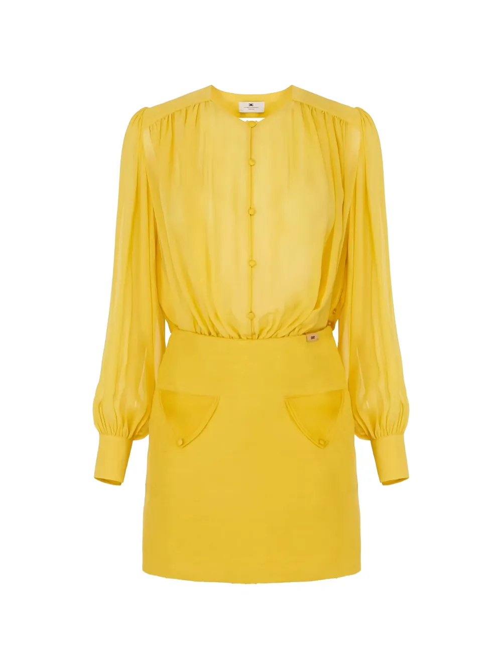 Elisabetta Franchi silk mini dress - Giallo