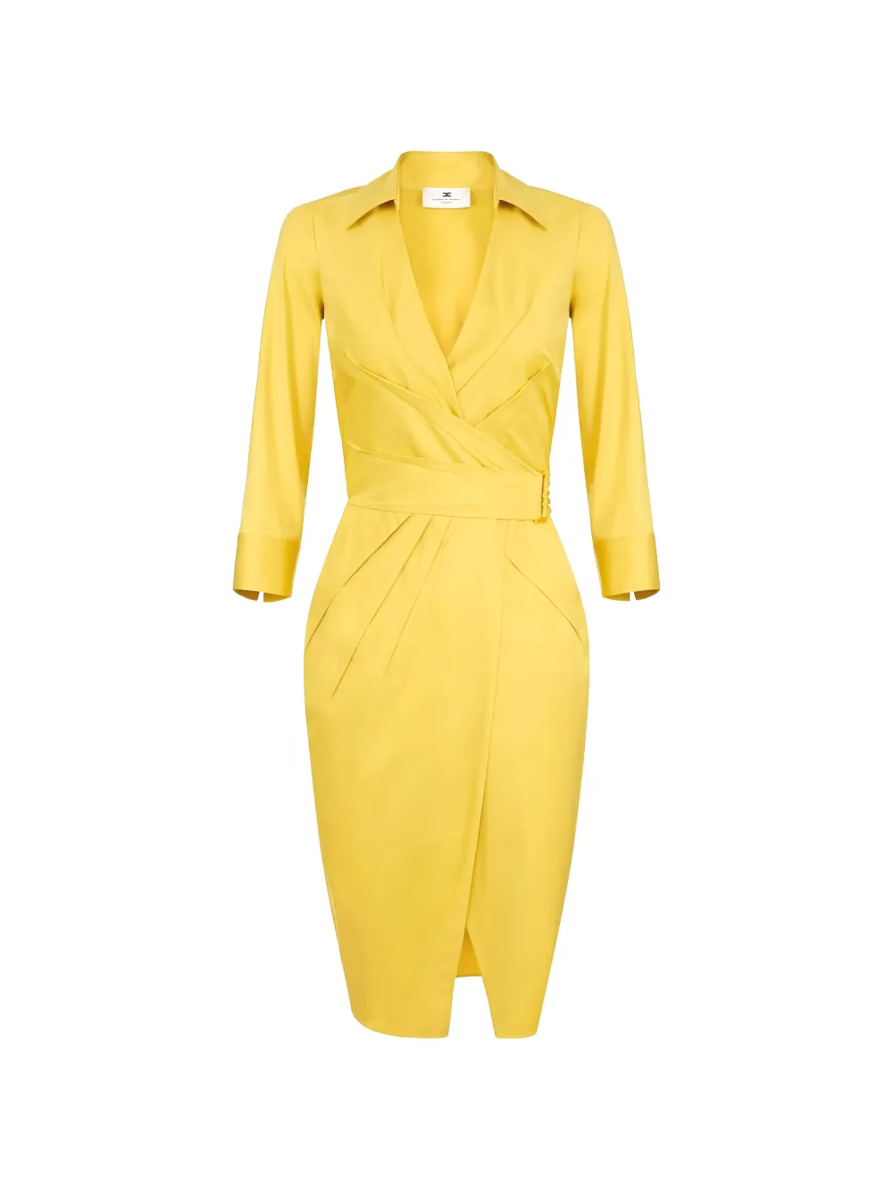 Elisabetta Franchi wraparound midi dress - Giallo