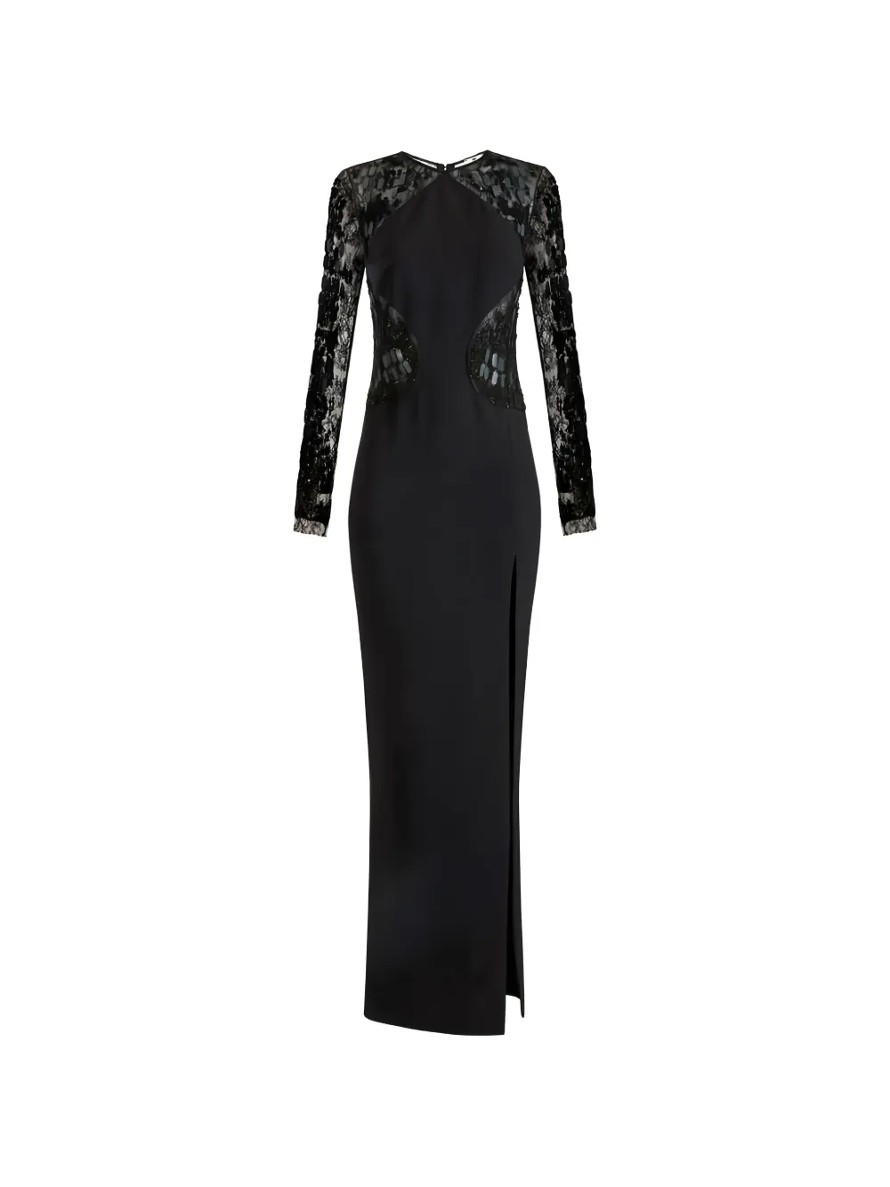 Elisabetta Franchi lace sequin-embellished maxi dress - Nero