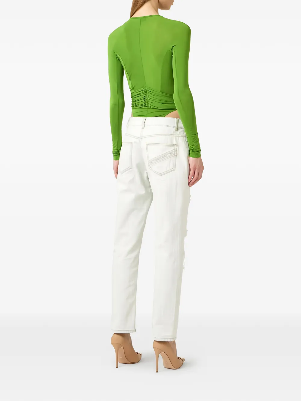 Elisabetta Franchi Body met juwelen detail Groen