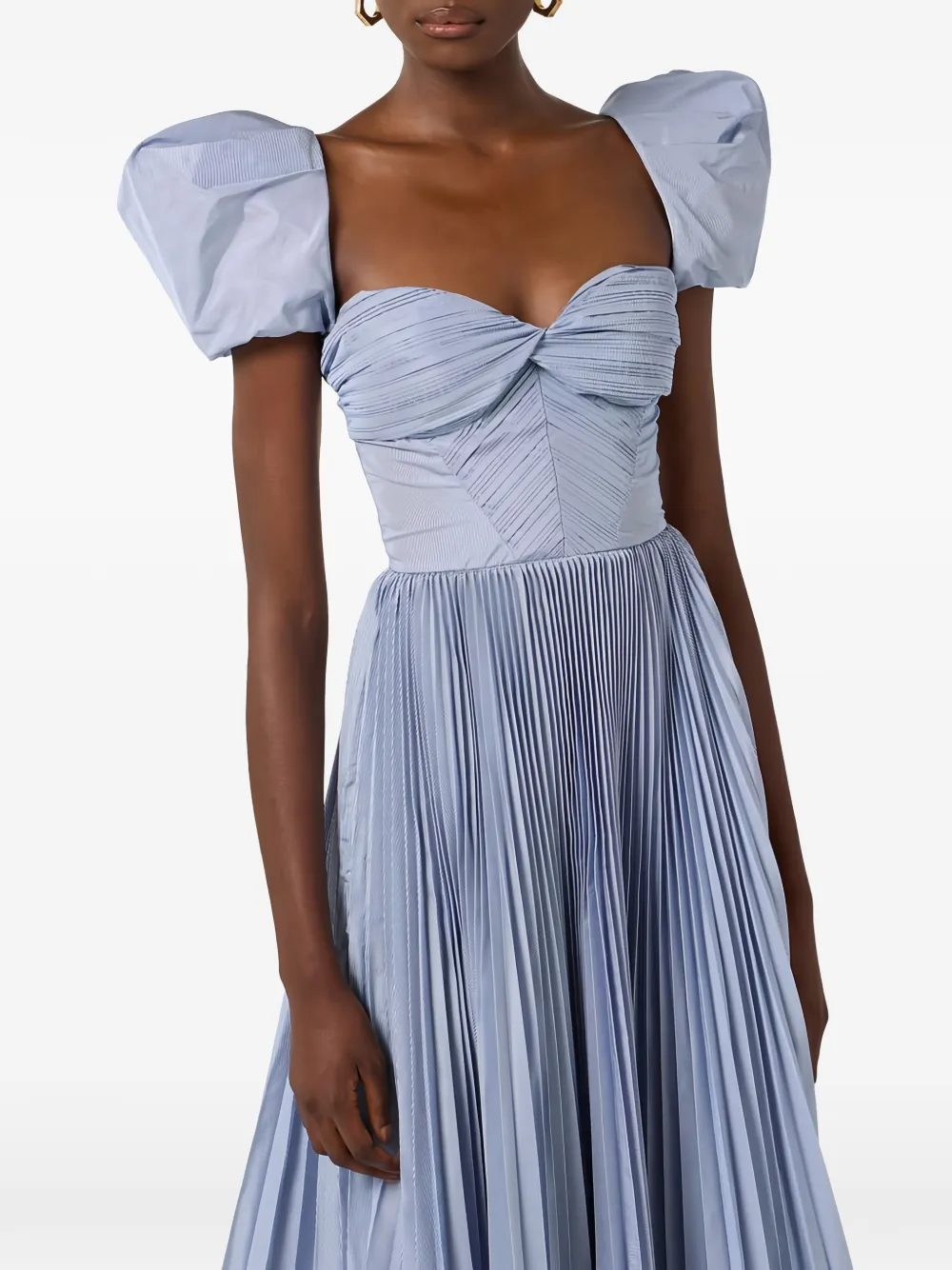 Elisabetta Franchi Geplooide midi-jurk Blauw