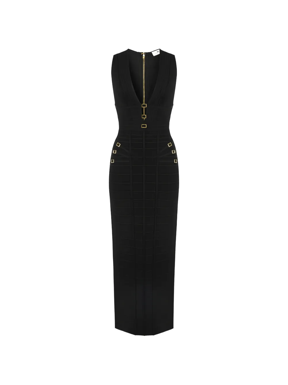 Elisabetta Franchi ribbing maxi dress - Schwarz