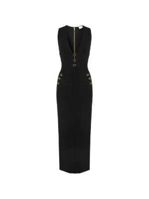 Elisabetta Franchi ノースリーブ　ワンピースドレス Elisabetta Franchi ノースリーブ ドレス | ブラック | FARFETCH JP