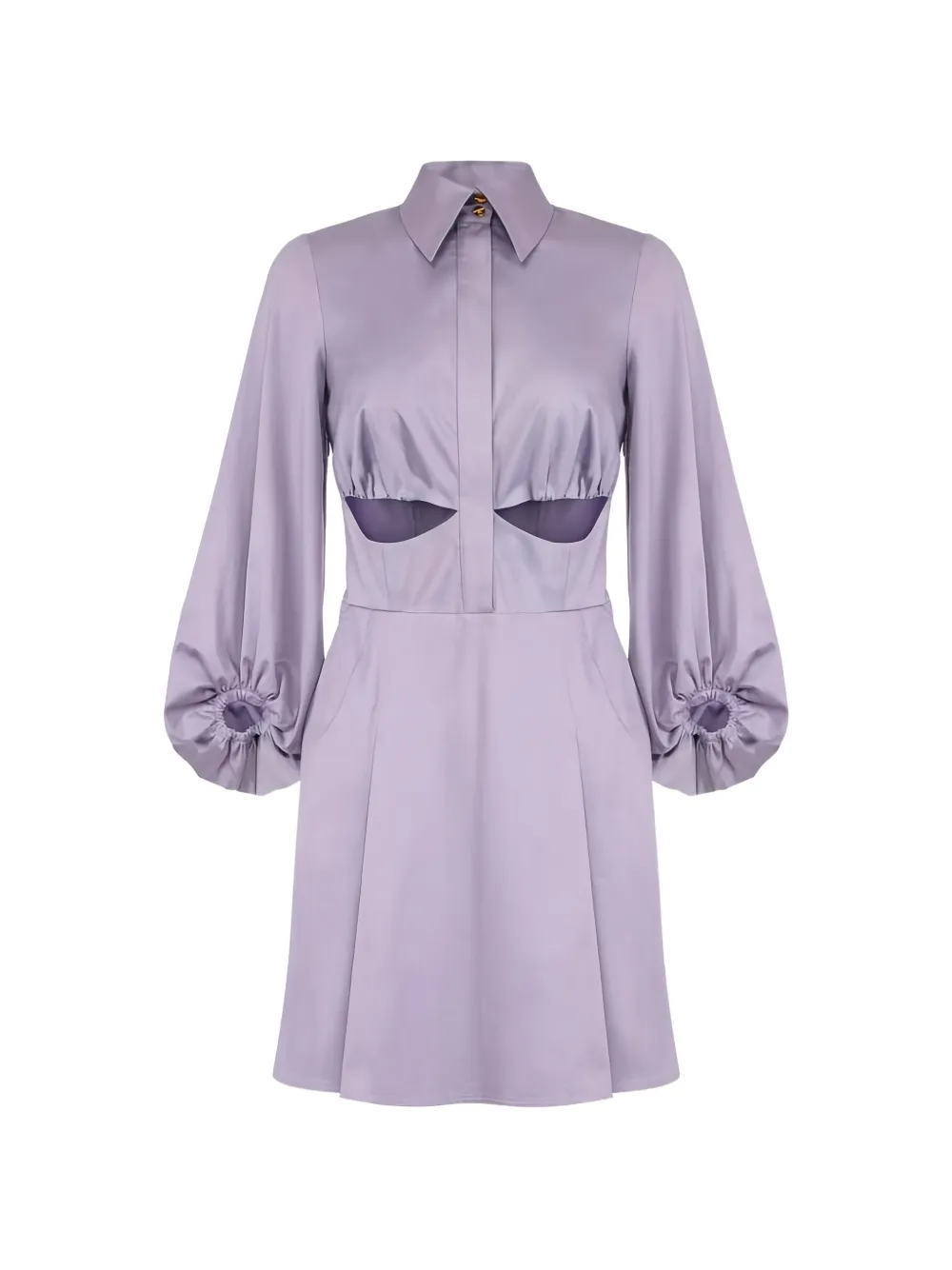 Elisabetta Franchi balloon-sleeves cutout mini dress - Viola