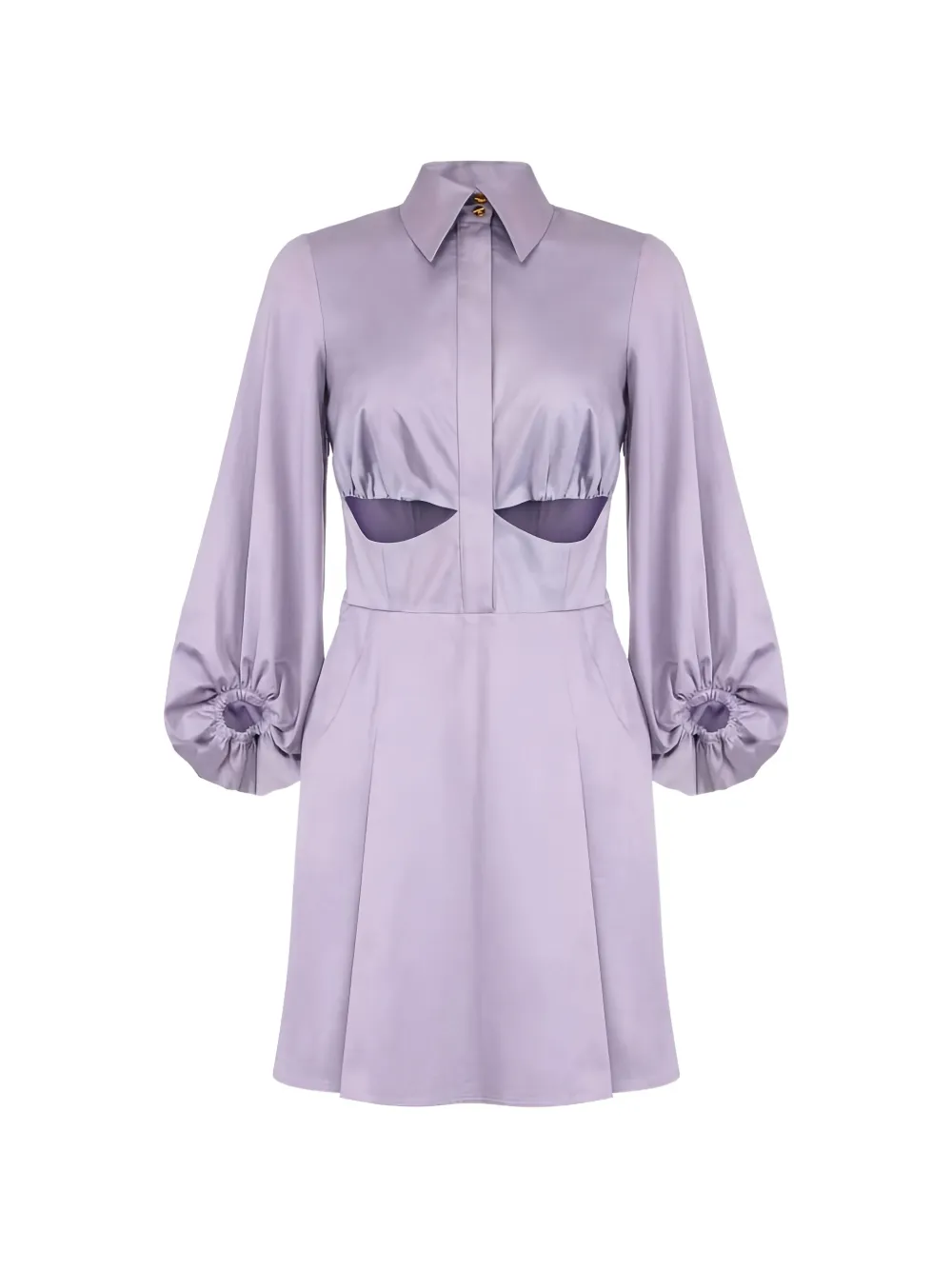 Elisabetta Franchi balloon-sleeves cutout mini dress - Viola