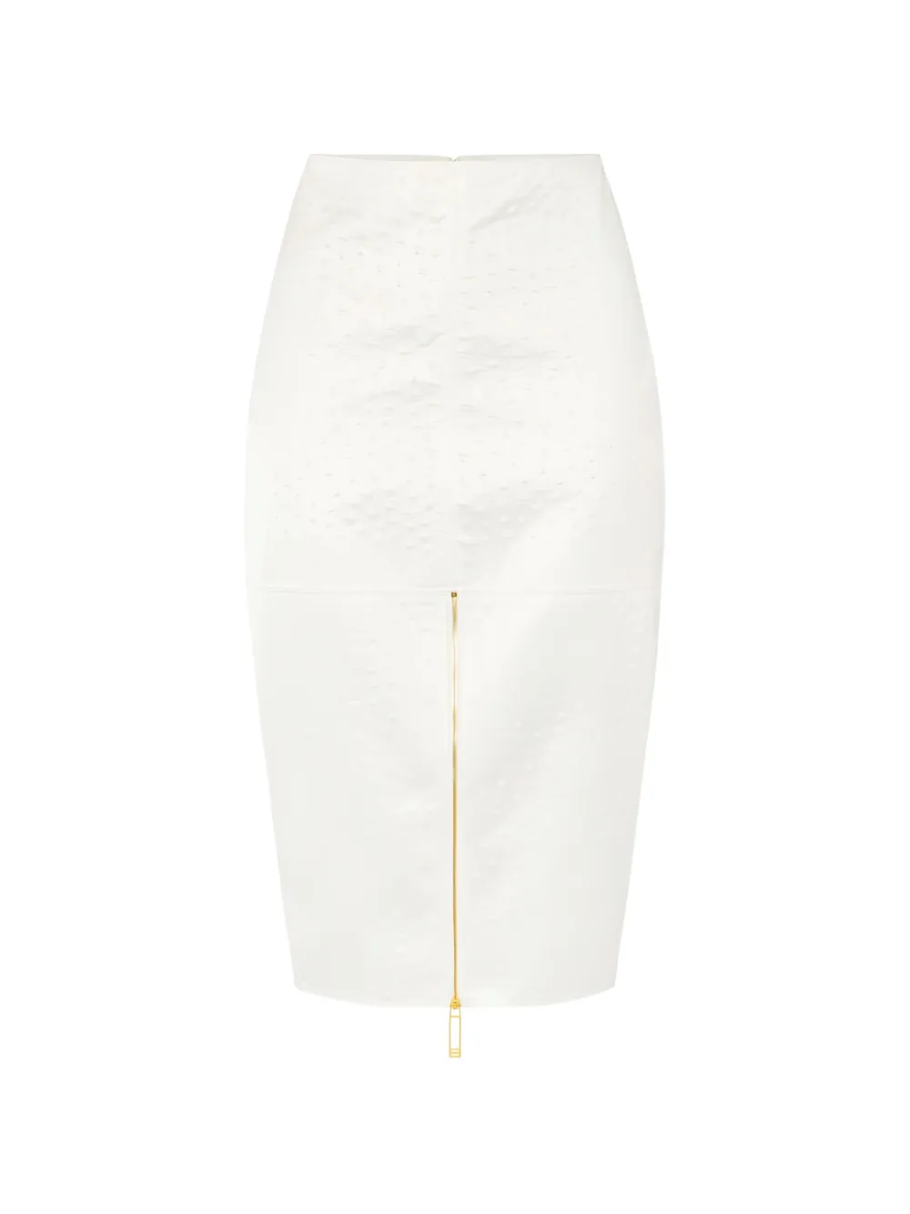 Elisabetta Franchi high-waist zip midi skirt - Bianco