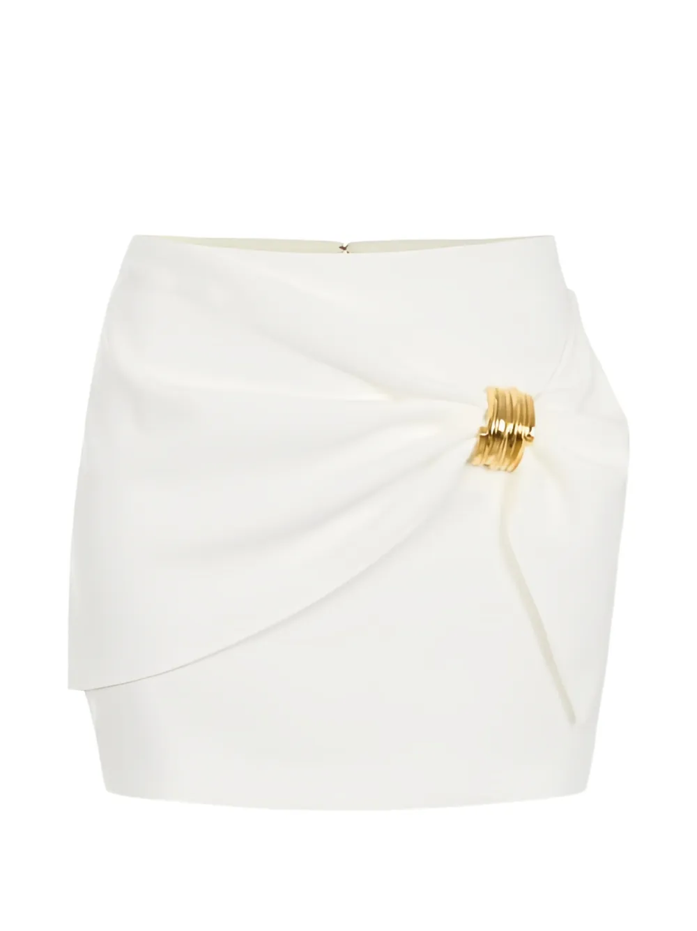 Elisabetta Franchi draped detail mini skirt - Bianco