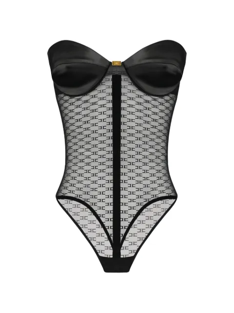 Elisabetta Franchi monogram jacquard bodysuit