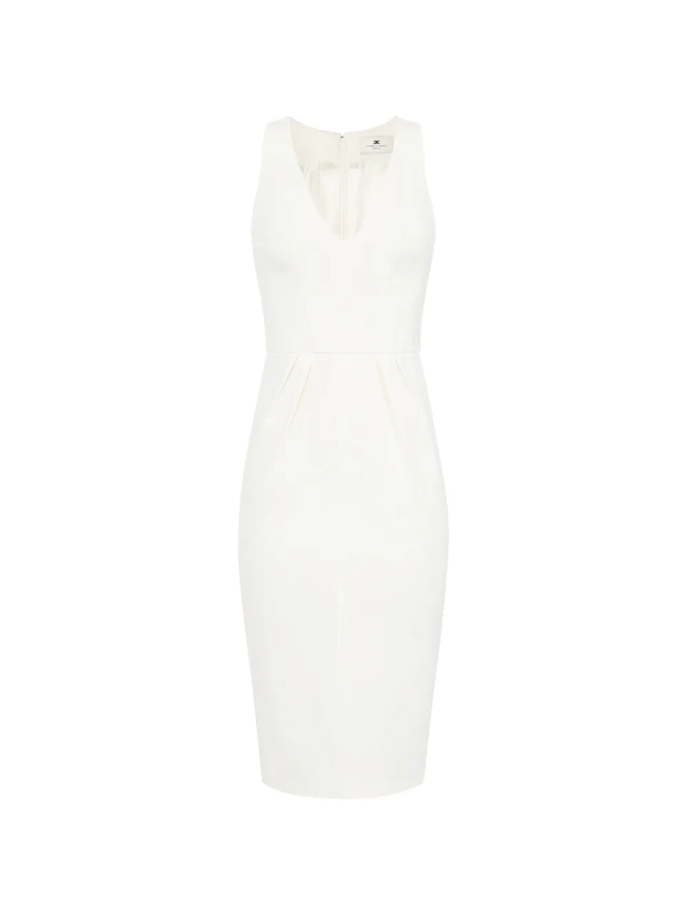 Elisabetta Franchi V-neck embroidered midi dress - Toni neutri