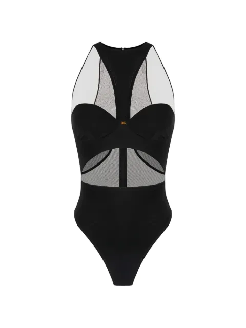 Elisabetta Franchi cut-out tulle bodysuit