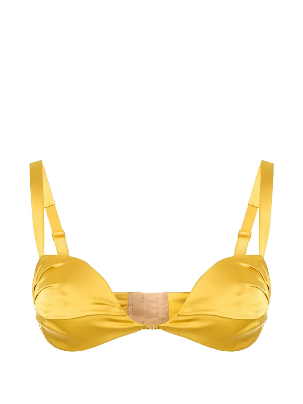 Elisabetta Franchi almond-shaped metal logo bra - Giallo