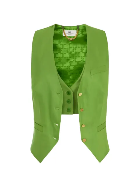 Elisabetta Franchi asymmetric double-layered waistcoat