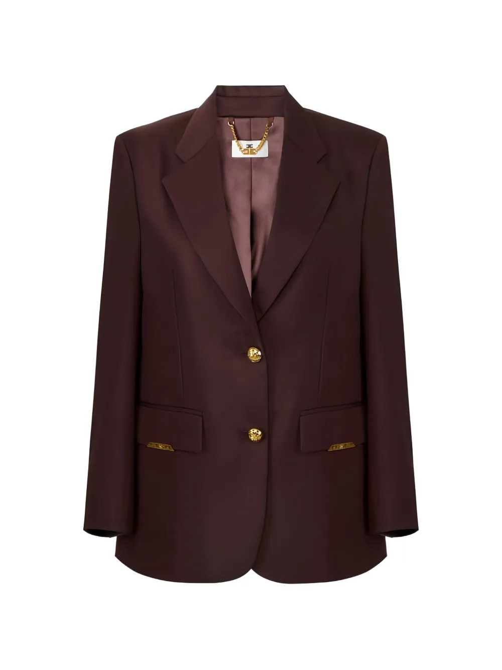 Elisabetta Franchi jewel-plaques single-breasted blazer - Marrone