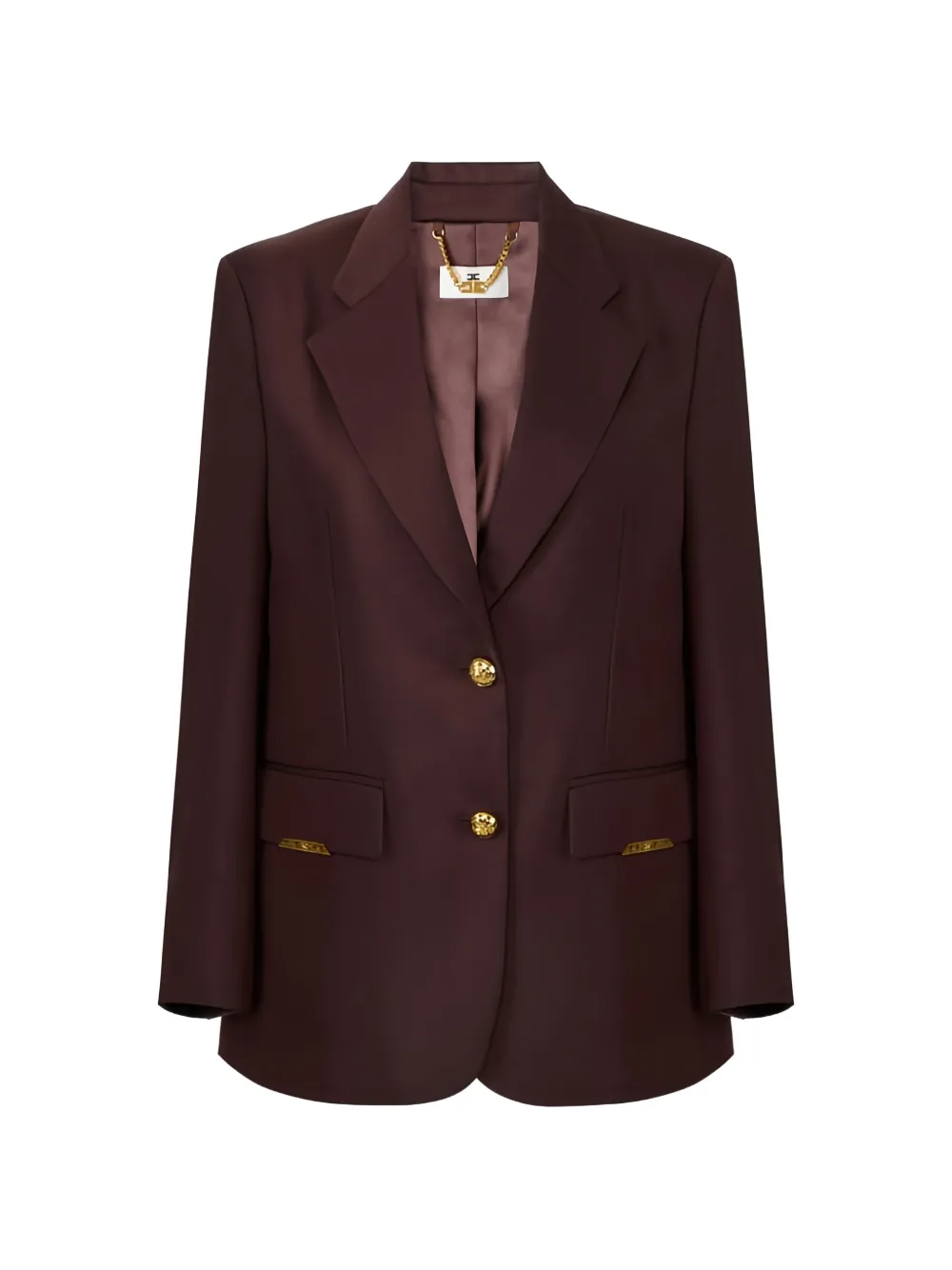 Elisabetta Franchi jewel-plaques single-breasted blazer - Braun